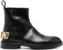 Moschino logo-lettering boots Black - Thumbnail 1