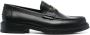 Moschino logo-lettering leather loafers Black - Thumbnail 1