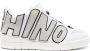 Moschino logo-lettering leather sneakers White - Thumbnail 1