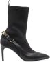 Moschino logo-lettering panelled boots Black - Thumbnail 1