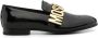 Moschino logo-lettering patent-leather loafers Black - Thumbnail 1