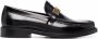Moschino logo-letterins leather loafers Black - Thumbnail 1