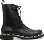 Moschino logo-patch 35mm lace-up combat boots Black - Thumbnail 1