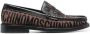 Moschino logo-pattern loafers Black - Thumbnail 1