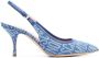 Moschino logo-pattern slingback pumps Blue - Thumbnail 1