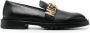 Moschino logo-plaque 30mm leather loafers Black - Thumbnail 1