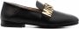 Moschino logo plaque almond-toe loafers Black - Thumbnail 1