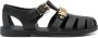 Moschino logo-plaque caged sandals Black - Thumbnail 1