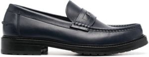 Moschino logo-plaque detail loafers Blue