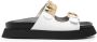 Moschino logo-plaque flat sandals White - Thumbnail 1