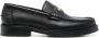 Moschino logo-plaque leather loafers Black - Thumbnail 1