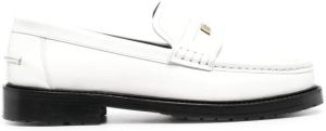 Moschino logo-plaque loafers White