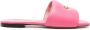Moschino logo-plaque padded leather sandals Pink - Thumbnail 1