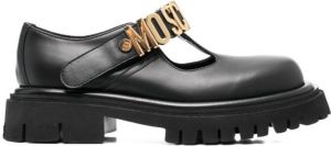 Moschino logo-plaque shoes Black