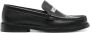 Moschino logo-print leather loafers Black - Thumbnail 1