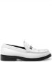 Moschino logo-print leather loafers White - Thumbnail 1