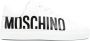 Moschino logo-print leather sneakers White - Thumbnail 1