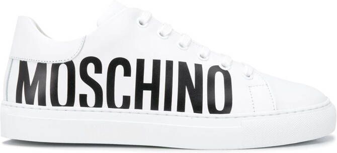 Moschino logo-print low-top sneakers White