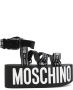 Moschino logo-print platform sandals Black - Thumbnail 1