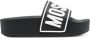 Moschino logo-print pool slides Black - Thumbnail 1