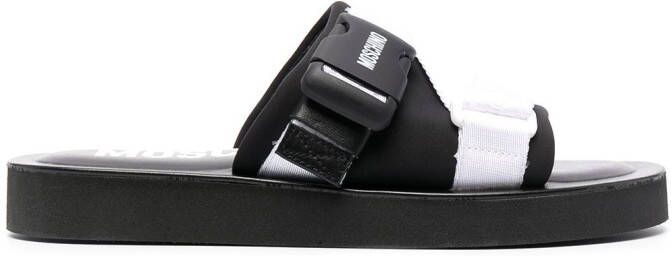 Moschino logo-print slides White