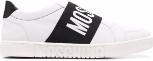 Moschino logo-print slip-on sneakers White