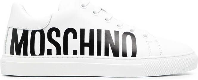 Moschino logo-print sneakers BIANCO
