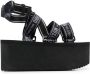 Moschino logo-print strap sandals Black - Thumbnail 1