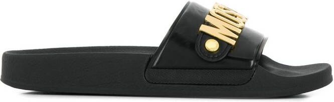 Moschino logo sandals Black