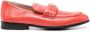 Moschino logo-stamp leather loafers Red - Thumbnail 1