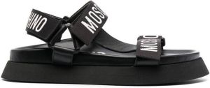Moschino logo-strap sandals Black