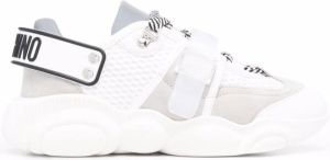 Moschino logo-tape detail lace-up sneakers White