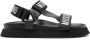 Moschino logo-tape flat sandals Black - Thumbnail 1