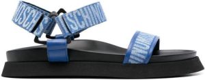 Moschino logo touch-strap 40mm sandals Blue