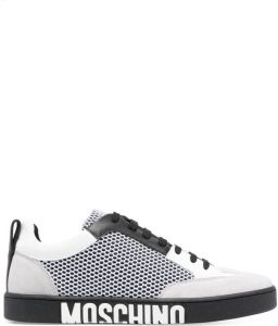 Moschino mesh-panel low-top sneakers White