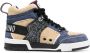 Moschino panelled suede hi-top sneakers Blue - Thumbnail 1
