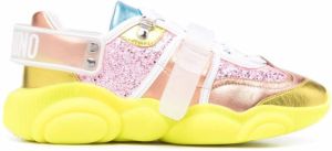 Moschino panelled touch-strap trainers Pink