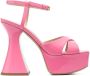 Moschino patent leather platform sandals Pink - Thumbnail 1
