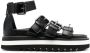 Moschino platform buckle-up sandals Black - Thumbnail 1
