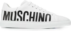 Moschino printed logo sneakers White