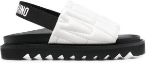Moschino quilted leather sandals White
