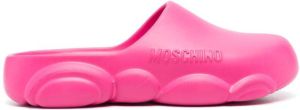 Moschino round-toe chunky-sole slides Pink