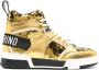 Moschino sequin-embellished high-top sneakers Gold - Thumbnail 1