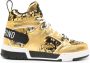 Moschino sequin-embellished high-top sneakers Gold - Thumbnail 1