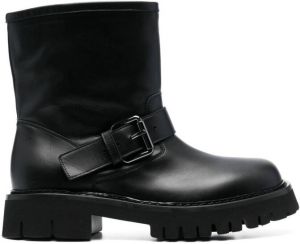 Moschino side-buckle fastening ankle boots Black