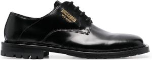 Moschino side logo-print lace-up shoes Black