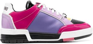 Moschino Streetball leather sneakers Purple