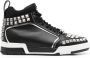 Moschino stud-embellished high-top sneakers Black - Thumbnail 1