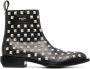 Moschino stud-embellished leather boots Black - Thumbnail 1