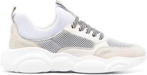 Moschino Teddy leather sneakers Neutrals
